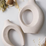 Load image into Gallery viewer, Cream Matte Ceramic Pampas Grass Vase