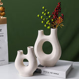 Load image into Gallery viewer, Cream Matte Ceramic Pampas Grass Vase