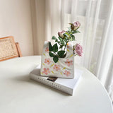 Load image into Gallery viewer, Modern Stripe Shopping Bag Ceramic Vase Flower Plant Container