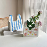 Load image into Gallery viewer, Modern Stripe Shopping Bag Ceramic Vase Flower Plant Container