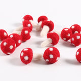 Load image into Gallery viewer, 5 Pcs Wool Felt Mushrooms for DIY Crafting