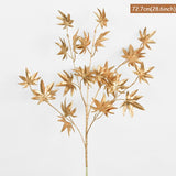 Load image into Gallery viewer, Golden Artificial Plants Eucalyptus Maple Leaf Branch