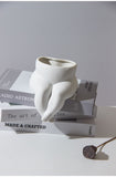Load image into Gallery viewer, Ceramic Leg Vase Cute Body Art Flower Pot