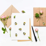 Load image into Gallery viewer, 100pcs Mini Bee Wooden Stickers