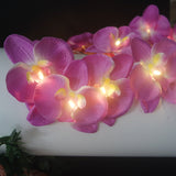 Load image into Gallery viewer, Artificial Butterfly Orchid Garland LED Light String 16.4FT 20LEDS