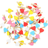 Load image into Gallery viewer, 50PCS Mini Wooden Heart-Shaped Craft Clips