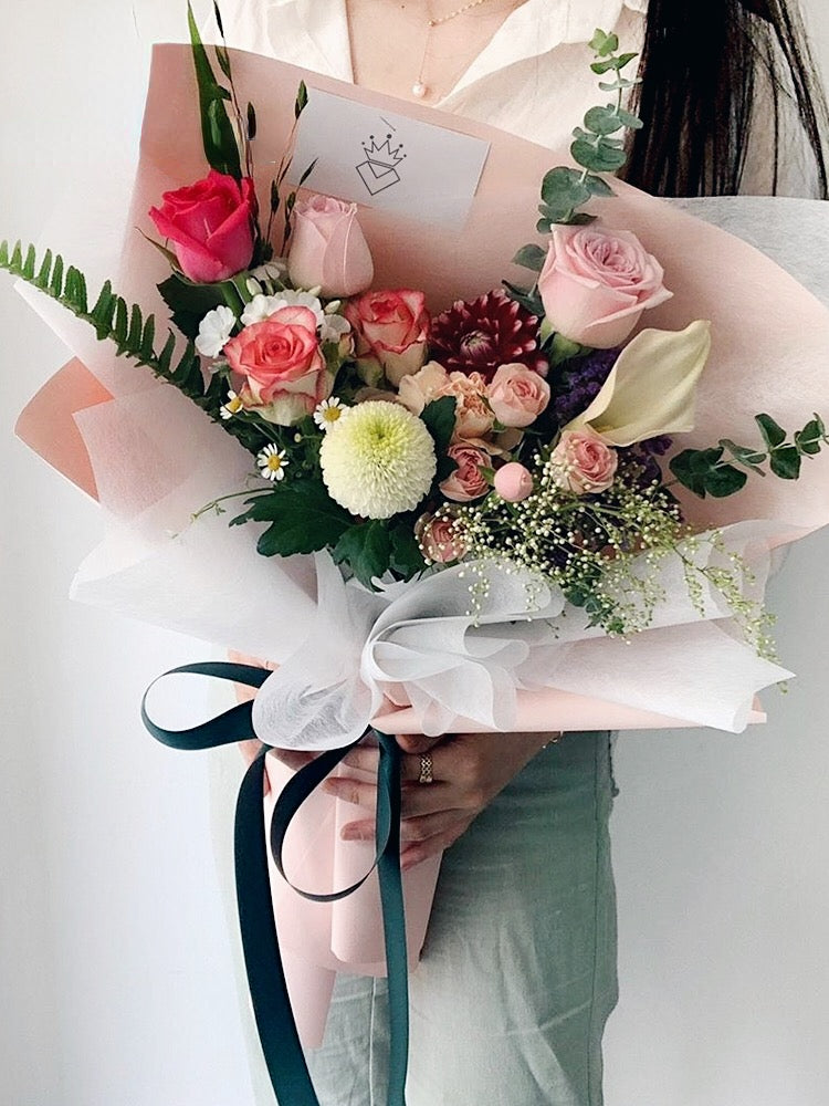 Korean Style Wrapping - Florist Singapore Flower Delivery