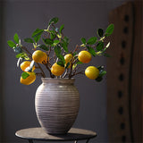 Load image into Gallery viewer, Artificial Lemon Fruit Branch with Green Leaves