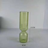 Load image into Gallery viewer, Colored Tall Glass Vase Bamboo Eucalyptus Leaf Vase