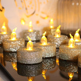 Load image into Gallery viewer, Glitter Powder LED Candles Pack 6