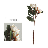 Load image into Gallery viewer, 3 Heads Lotus Magnolia Fake Flowers Branch