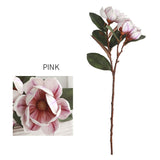 Load image into Gallery viewer, 3 Heads Lotus Magnolia Fake Flowers Branch