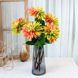 Load image into Gallery viewer, Long Branch Dahlia with Green Leaf Artificial Flower