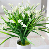 Load image into Gallery viewer, 25 Head Artificial Calla with Green Foliage Plastic Plants