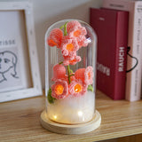 Load image into Gallery viewer, Crocheted Orchid LED Lamp with Glass Cover Unique Gift