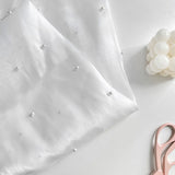 Load image into Gallery viewer, Pearl Beaded Organza Fabric for Bouquet Gift Wrapping (145x100cm)