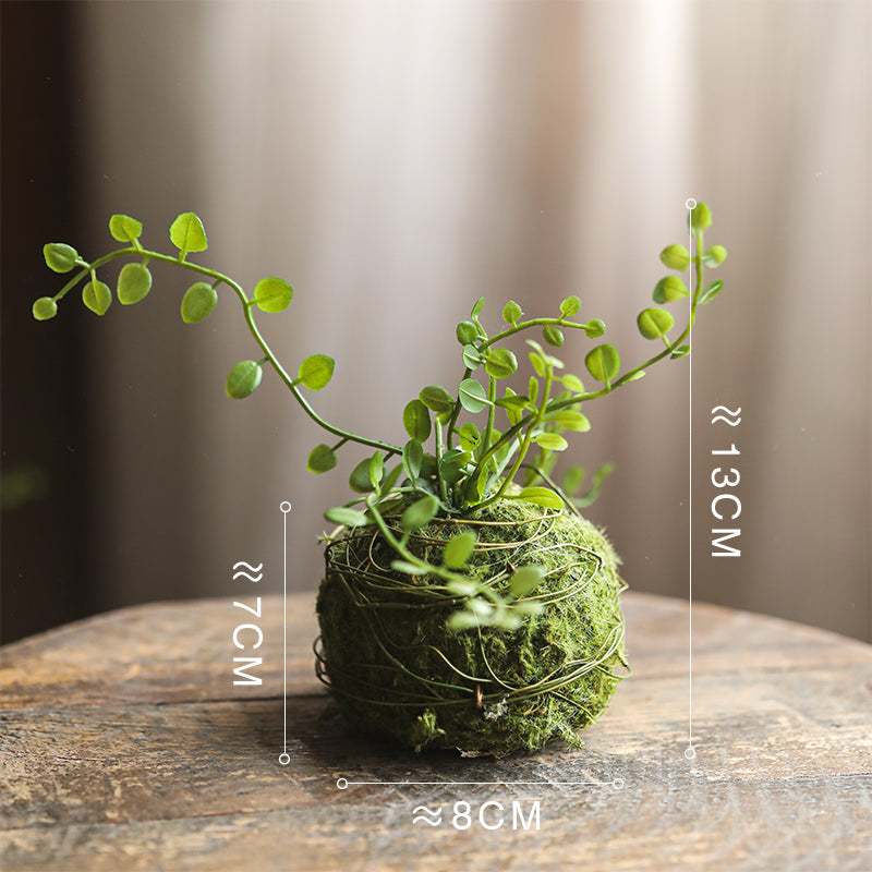 Decorative Artificial Dried Moss Balls with Vine – Floral Supplies Store