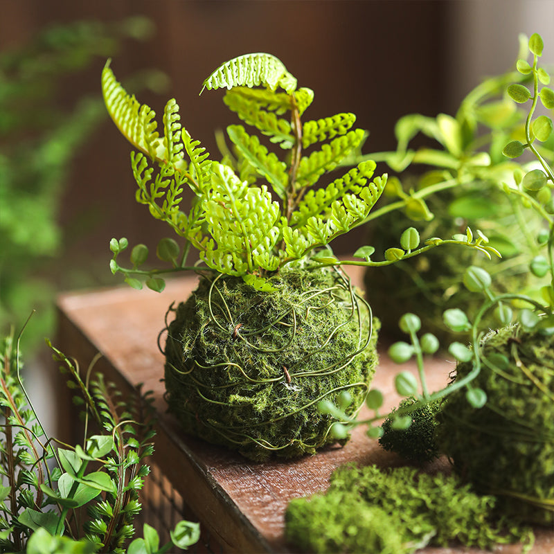 Artificial Moss Rocks Decorative Green Moss Balls Floral