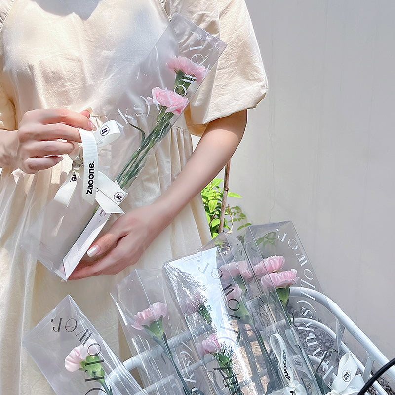 Triangle PVC Flower Box for Single Rose Flower – Floral Supplies Store