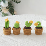 Load image into Gallery viewer, Finished Crocheted LOVE Potted Cactus Plants