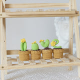 Load image into Gallery viewer, Finished Crocheted LOVE Potted Cactus Plants