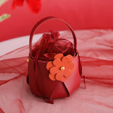 Load image into Gallery viewer, Flower Leather Party Favor Bags Pack 20 (8.5x8.5x15cm)