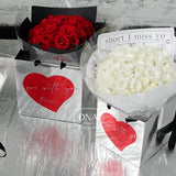 Load image into Gallery viewer, Set of 6 Heart Printing Silver Flowers Bouquet Gift Bags