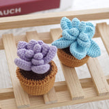 Load image into Gallery viewer, Crocheted Small Potted Succulent Plants