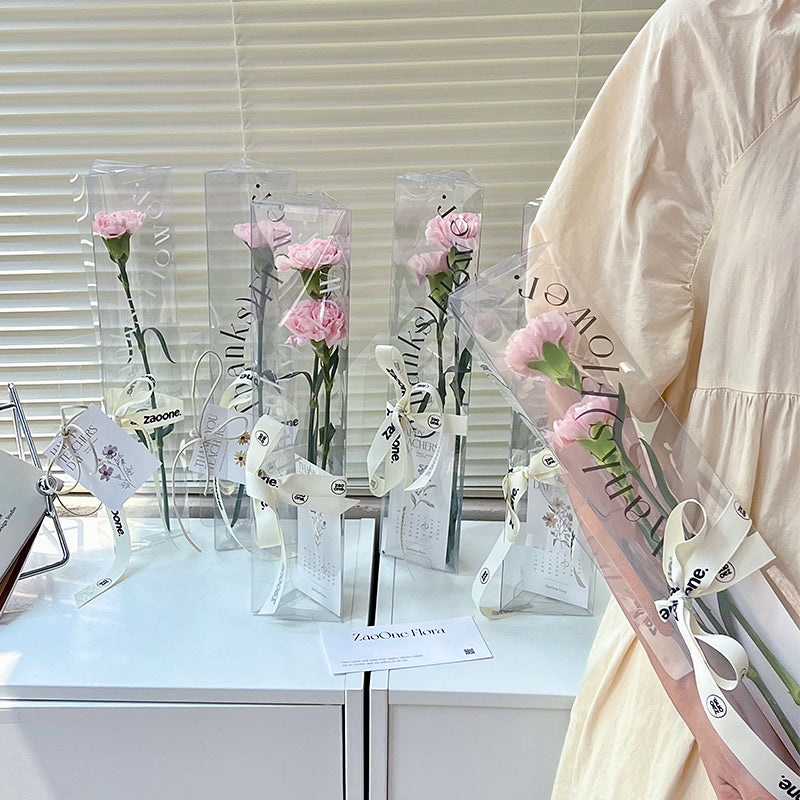 Triangle PVC Flower Box for Single Rose Flower – Floral Supplies Store