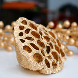 Load image into Gallery viewer, Set of 6 Artificial Golden Dried Lotus Seed