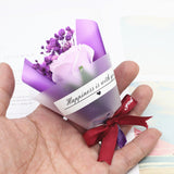 Load image into Gallery viewer, Set of 4 Dried Flowers Soap Rose Mini Bouquet Thank You Gift