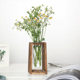 Load image into Gallery viewer, test tube vase with wood rack