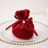 Load image into Gallery viewer, Velvet Drawstring Round Gift Bag Pack 20 (10.5x10.5x14cm)