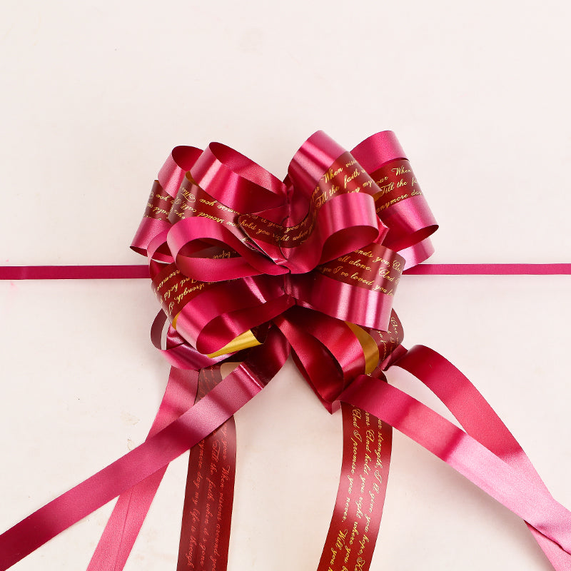 Red Ribbon Pull String 10pcs Pull String Ribbon Gift Bows – Floral Supplies Store