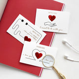 Load image into Gallery viewer, Red Heart Love Valentines Day Crads Pack 20