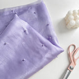 Load image into Gallery viewer, Pearl Beaded Organza Fabric for Bouquet Gift Wrapping (145x100cm)