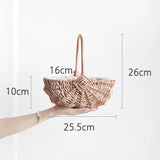 Load image into Gallery viewer, Rattan Flower Basket with Liner Plastic Liner