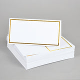 Load image into Gallery viewer, Golden Frame White Blank Table Number Cards Pack 60