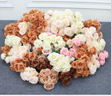 Load image into Gallery viewer, 9 Heads Coffee Color Rose Artificial Bouquet