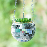 Load image into Gallery viewer, Hanging Disco Ball Decorative Flower Pot