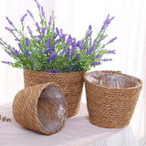 Load image into Gallery viewer, Handmade Plant Rattan Basket with Plastic Liner