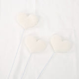 Load image into Gallery viewer, Set of 10 Fluffy Floral Heart Picks