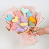 Load image into Gallery viewer, Set of 10pcs Finished Crochet Heart Shaped Wand Picks Valentine&#39;s Day Gift