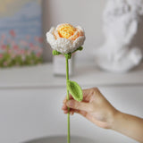 Load image into Gallery viewer, Set of 5pcs Finished Crocheted Gradient Rose Handmade Artificial Flower Branch