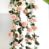 Load image into Gallery viewer, Silk Artificial Rose Vine Plastic Garland