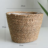 Load image into Gallery viewer, Handmade Plant Rattan Basket with Plastic Liner