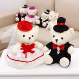 Load image into Gallery viewer, Wedding Plush Bear Doll Set Wedding Car Decoration