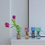 Load image into Gallery viewer, Gradient Colored Glass Vases Flower Vase Home Decor