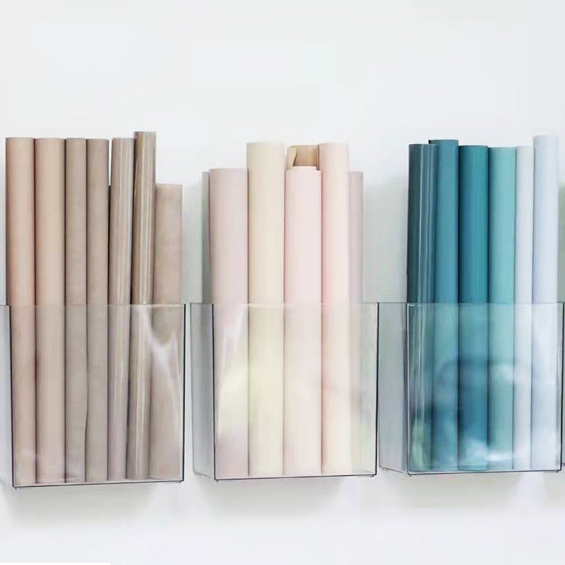 Wall Mount Acrylic Storage Box for Packaging Paper Rolls Florist Tools ...