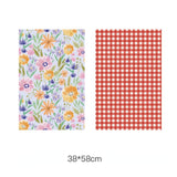 Load image into Gallery viewer, Double-sided Floral Plaid Flower Bouquet Wrapping Paper Pack 20 (38x58cm)